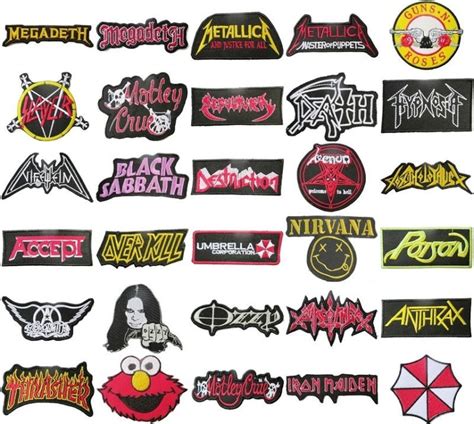 Music Songs Heavy Metal Punk Rock Band Logo L W T Shirts Sew On Patches