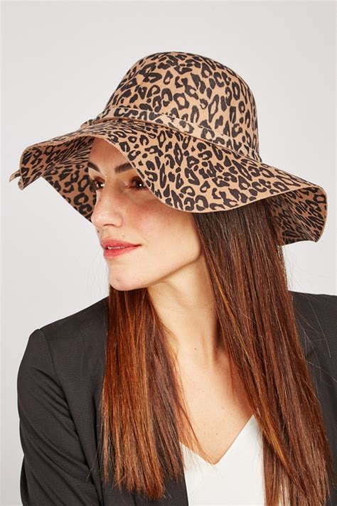 Leopard Print Floppy Hat Just 7