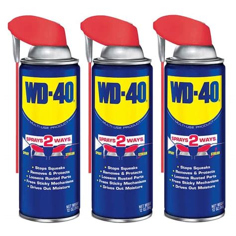 12 Oz Original Wd 40 Formula Multi Purpose Lubricant Spray 3 Pc
