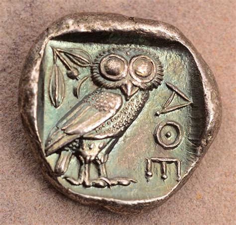 Extraordinary Ancient Greek Owl Tetradrachm Coin Minted In Athens