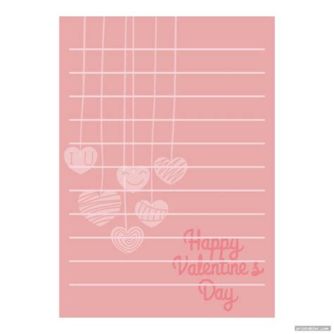 Printable Valentine Day Stationary Gridgit Com