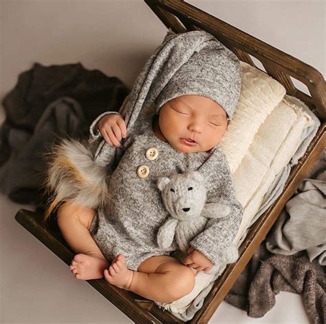 Newborn Boy Photo Outfitnewborn Boy Photographyromper And Etsy