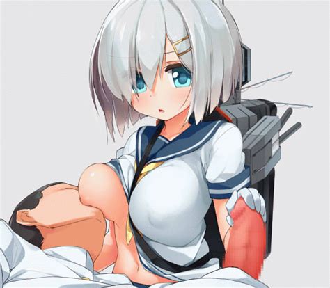 Rule Boy Admiral Kantai Collection Animated Blue Eyes Blush Breast Sucking Breasts