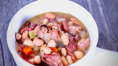 Crock Pot Ham And Bean Soup Youtube
