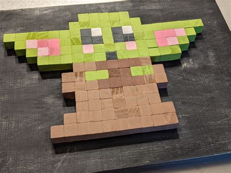 Baby Yoda Pixel Art Etsy