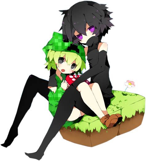 Creeper X Ender Gijinka Render By Ruii Neko On Deviantart