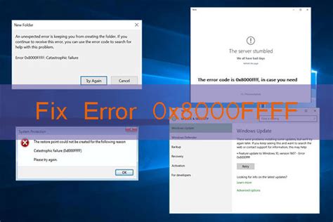 How To Fix Error 0x8000FFFF In Windows 10