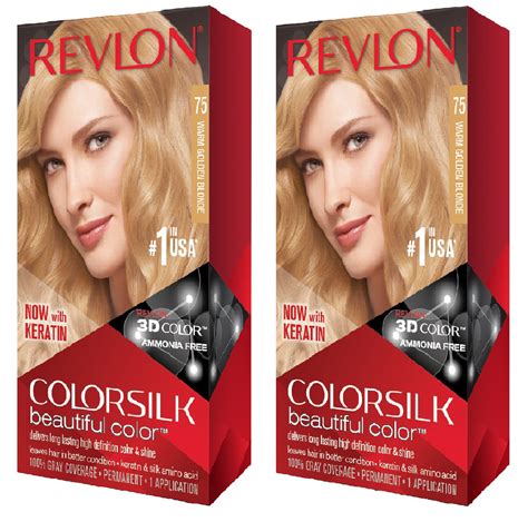 Revlon Colorsilk Beautiful Color Hair Color Warm Golden Blonde 2pk