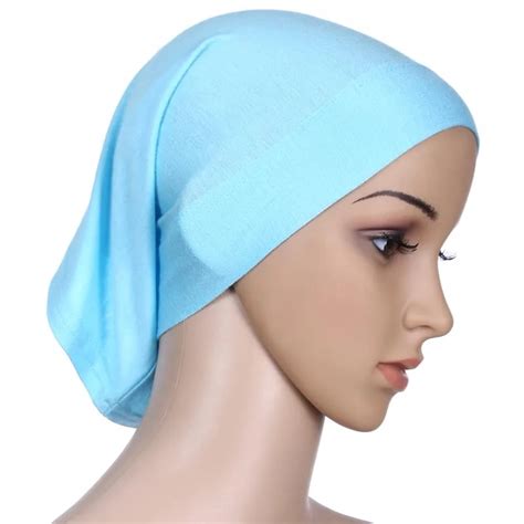 Islamic Muslim Womens Head Scarf Cotton Comfortable Soft Underscarf Hijab Cover Headwrap Bonnet
