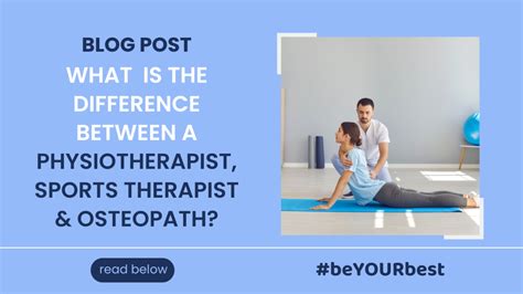 What Is The Difference Between A Physiotherapist Sports Therapist