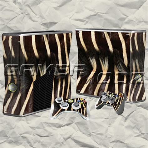 Zebra Xbox 360 Skin Set Console With 2 Controllers Xbox 360 Console