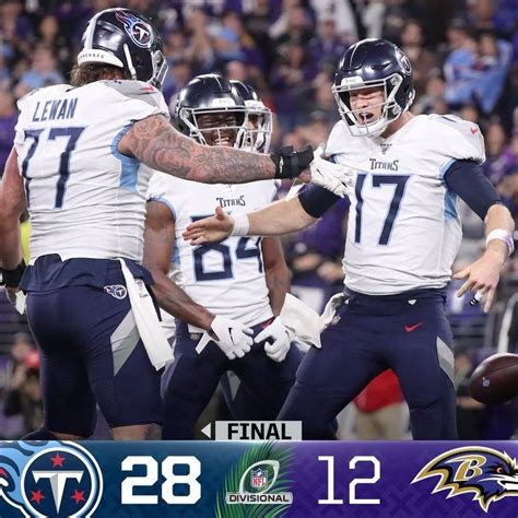Nfl On Instagram Final The Titans Defeat The Ravens In The