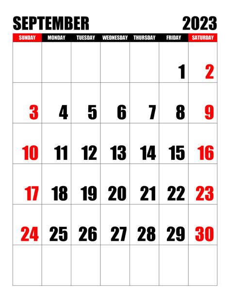Month Calendar September 2023 Printable Pelajaran