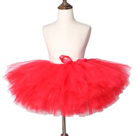 Buy Red Girls Tutu Skirt Tulle Fluffy Kids Pettiskirt