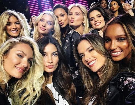 Selfie Time From Victorias Secret Models Arrive In China For 2017