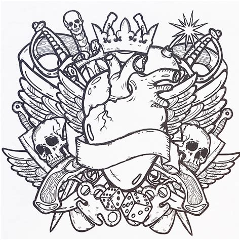 cross tattoo coloring pages at getcoloringscom free
