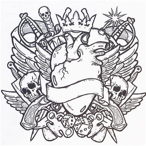 Use these images to quickly print coloring pages. Cross Tattoo Coloring Pages at GetColorings.com | Free ...