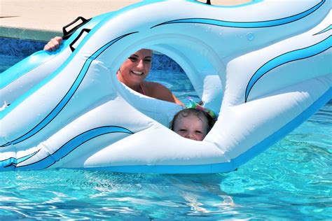 Mother And Daughter With Pool Float Free Stock Photo Public Domain