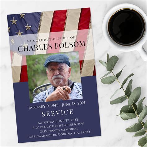 Free Veteran Funeral Program Template