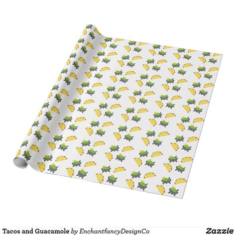 Tacos And Guacamole Wrapping Paper Zazzle Wrapping Paper Wraps Paper