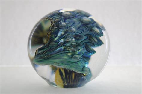 Handmade Blown Glass Paperweight By Mark Wagar Glass New Etsy
