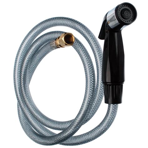 Keep it simple with a single swivel faucet, or add plenty of options with multiple faucet hole designs. Kitchen Sink Spray Hose & Head in Black - Plumbing Parts ...