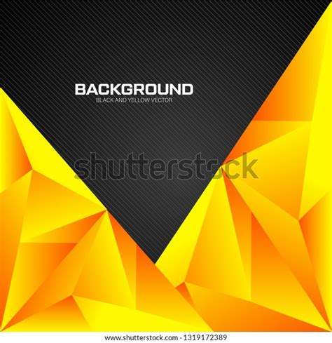 Geometry Yellow Black Background Stock Vector Royalty Free 1319172389