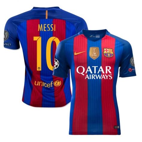 Soccer Jersey Messi Soccer Jersey Player Version 2016 2017 Ucl Patchs