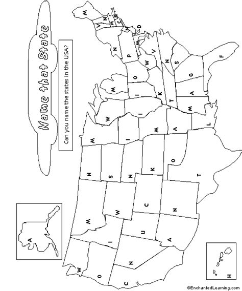 Blank Us States Map Quiz Printable