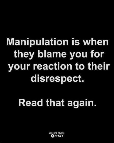 Manipulation Is When They Blame You For Your Reaction To Their