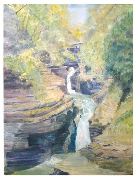 Magnificent Watkins Glen Gorge Art By Coralee Paintings And Prints