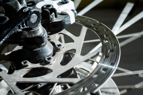 Close Up Of A Spoke Wheel Macro Photo Part Of The Bike Stock Image
