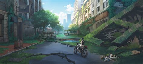 Anime Post Apocalyptic Hd Wallpaper By Orangesw