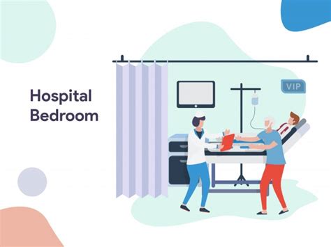 Premium Vector Hospital Bedroom Illustration