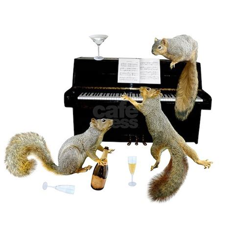 Squirrels Around Piano Greeting Card Squirrels At The Piano Greeting