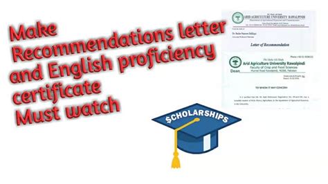 How To Make Recommendation Letters And English Proficiency Certificate