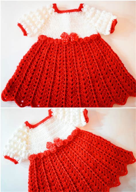 Crochet Baby Dress For Christmas Crochet Ideas