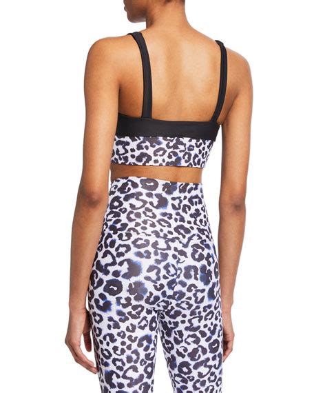 Beach Riot Lea Leopard Print Sports Bra Bergdorf Goodman