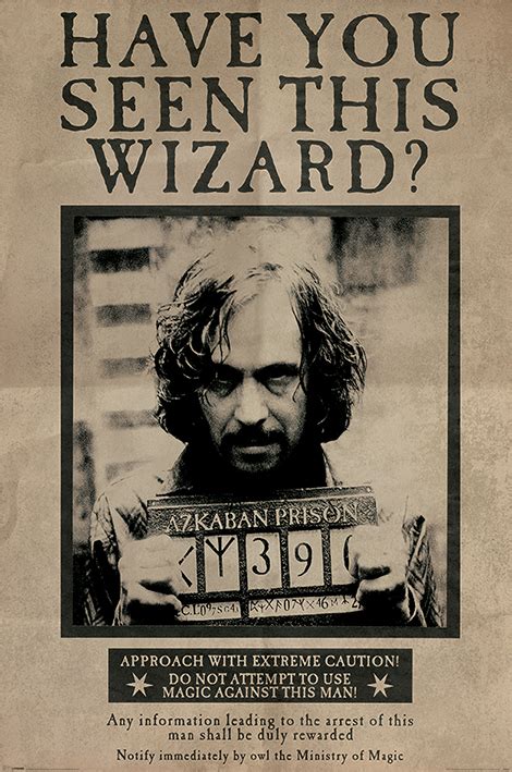 Harry Potter Wanted Sirius Black Maxi Poster Gameo