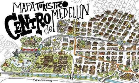 Medellín City Illustrated Map By Paola Siegert Via Behance