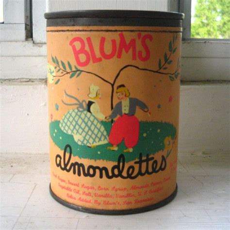 Blums Almondettes Tin By Edelweissvintage On Etsy Etsy Handmade