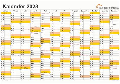 Template Kalender 2023