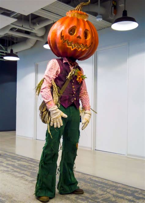 Detailed Jack Pumpkin Halloween Paper Mache Costume Build Overview