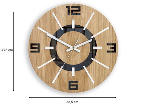 Large Wall Clock White Black With A Quiet Mechanism Alladynwood