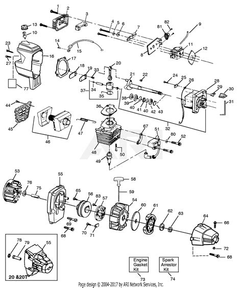 Poulan Xt50t Gas Trimmer Parts Diagram For Engine