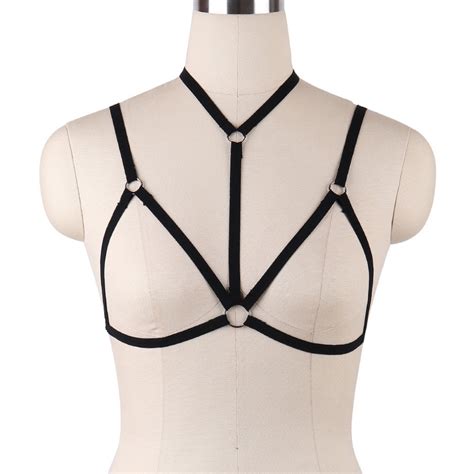 Jlxharness Sexy Ladies Women Body Harness Bra Fetish Chest Bondage Lingerie Erotic Cage Bra