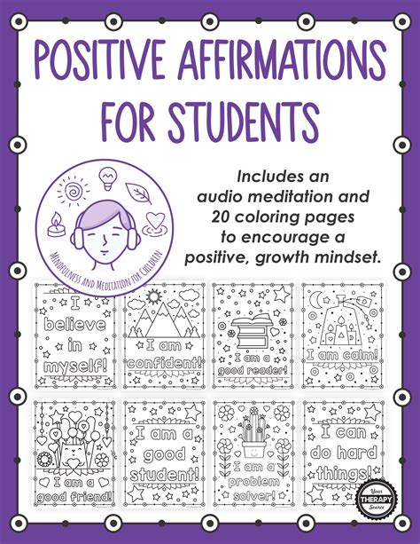 Positive Affirmations For Students Your Therapy Source