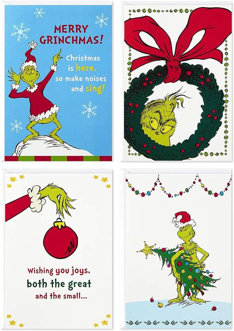 Image Arts Boxed Christmas Cards Assortment Classic Grinch 4 Designs