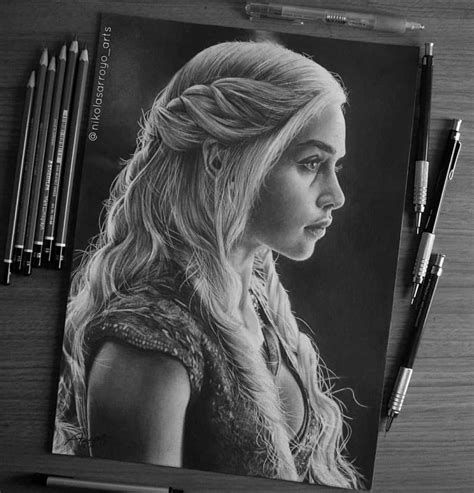 The Mother Of Dragons Daenerys Targaryen Drawn In Many Different Styles Doodlers Anonymous