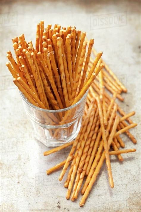 Salty Sticks In A Glass Stock Photo Dissolve